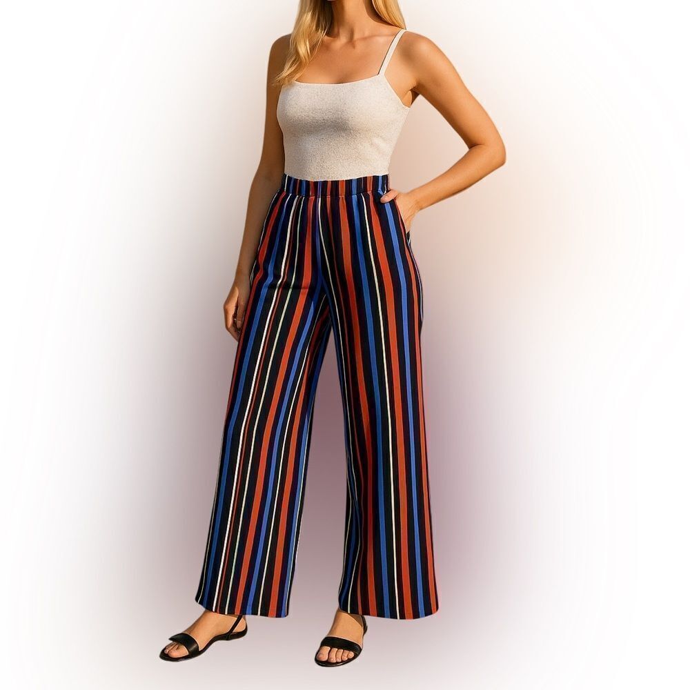 Rue 21 Casual Striped Wide Leg Pants Size XS